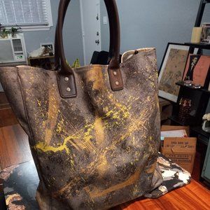 Hand-painted Banana Republic over-sized tote/handbag